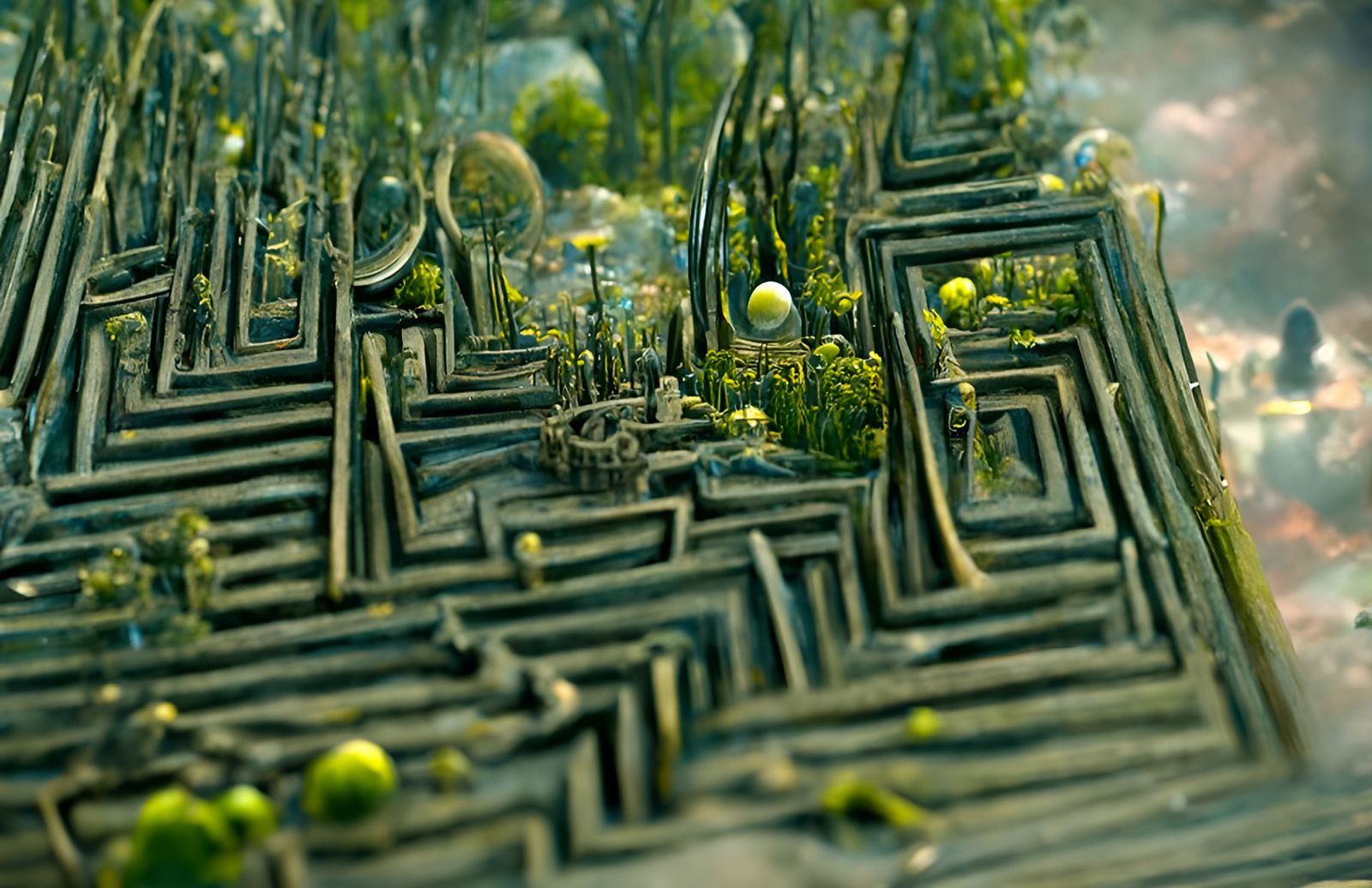 Alice in Wonderland Hedge Maze Landscape