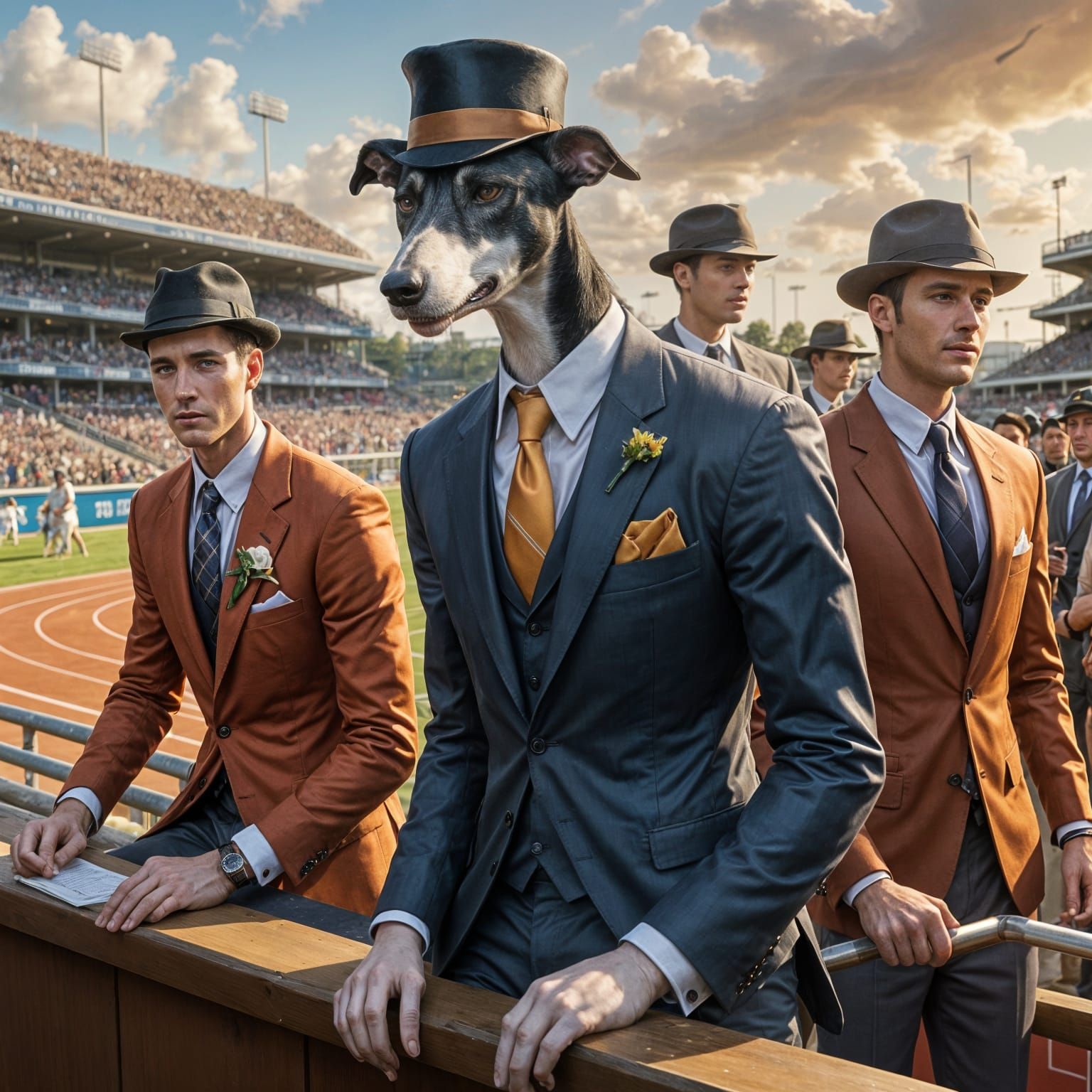 Greyhound Gamblers at the Track