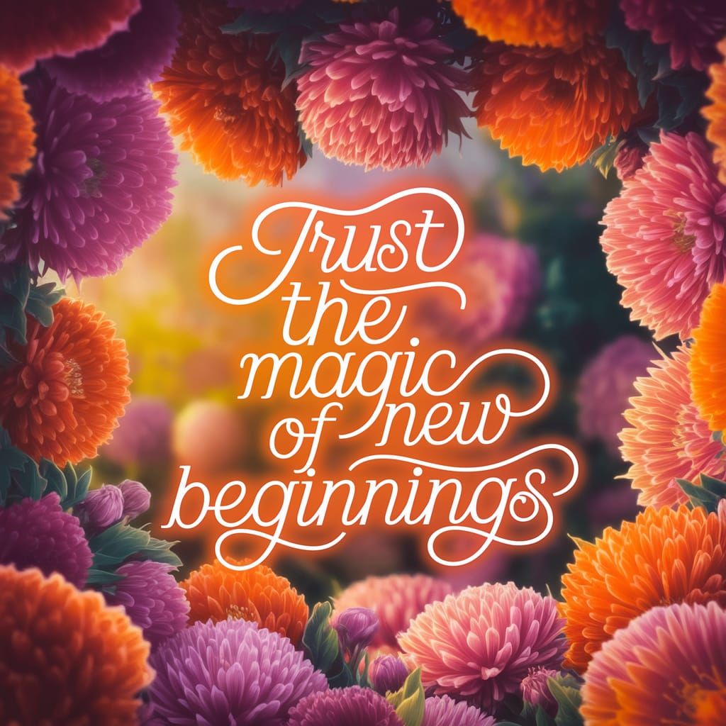 Vibrant Text in Enchanted Floral Wonderland