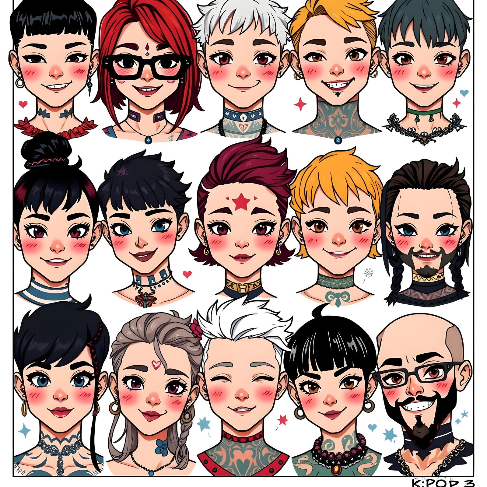 Multicultural Tattoo Designs Inspired by K-Pop and Anime