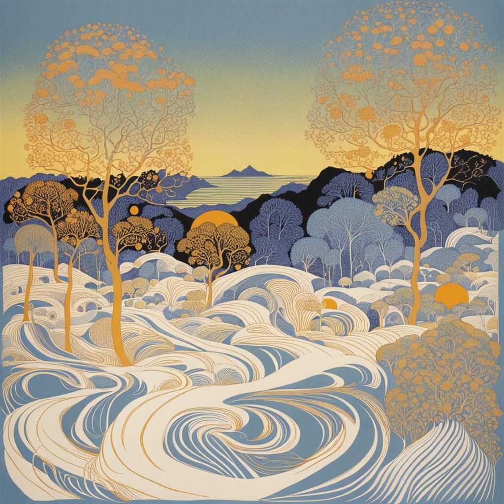 Tropical Paradise in Vintage Travel Poster Style