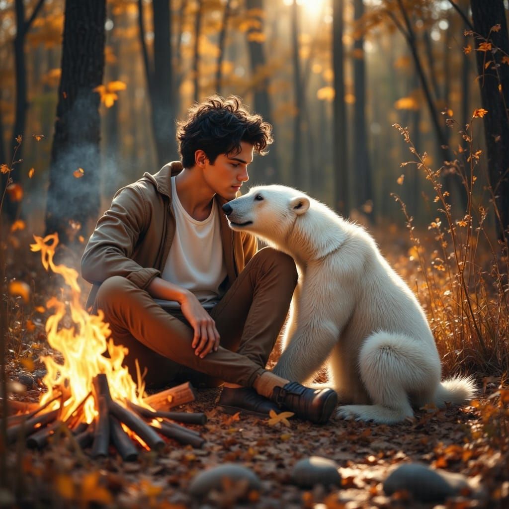 Percy was sorry for hurting Byron.  Percy kept nuzzling Byro...