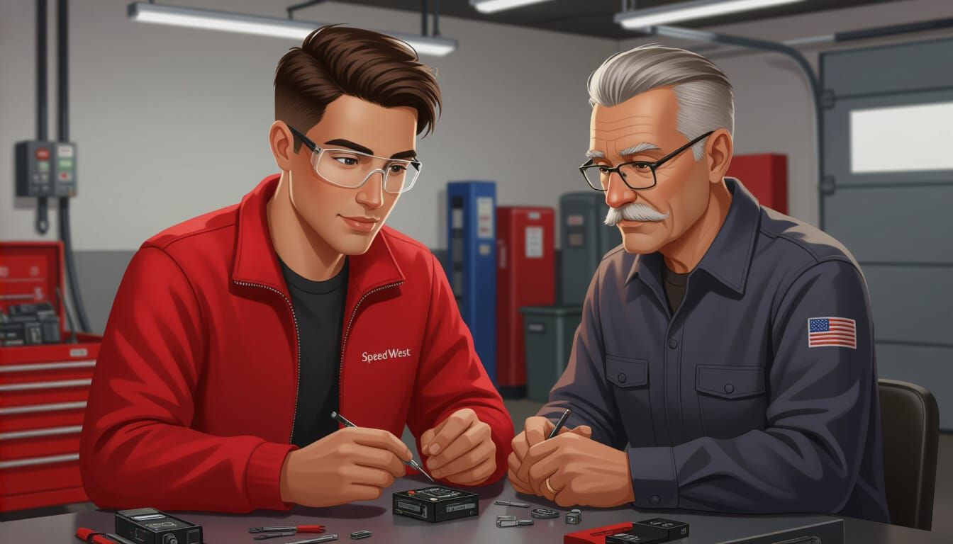 Hyperrealistic Auto Shop Scene with Porsche 919