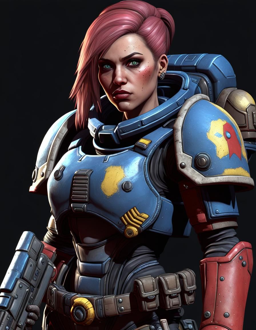 Female space marine 40k