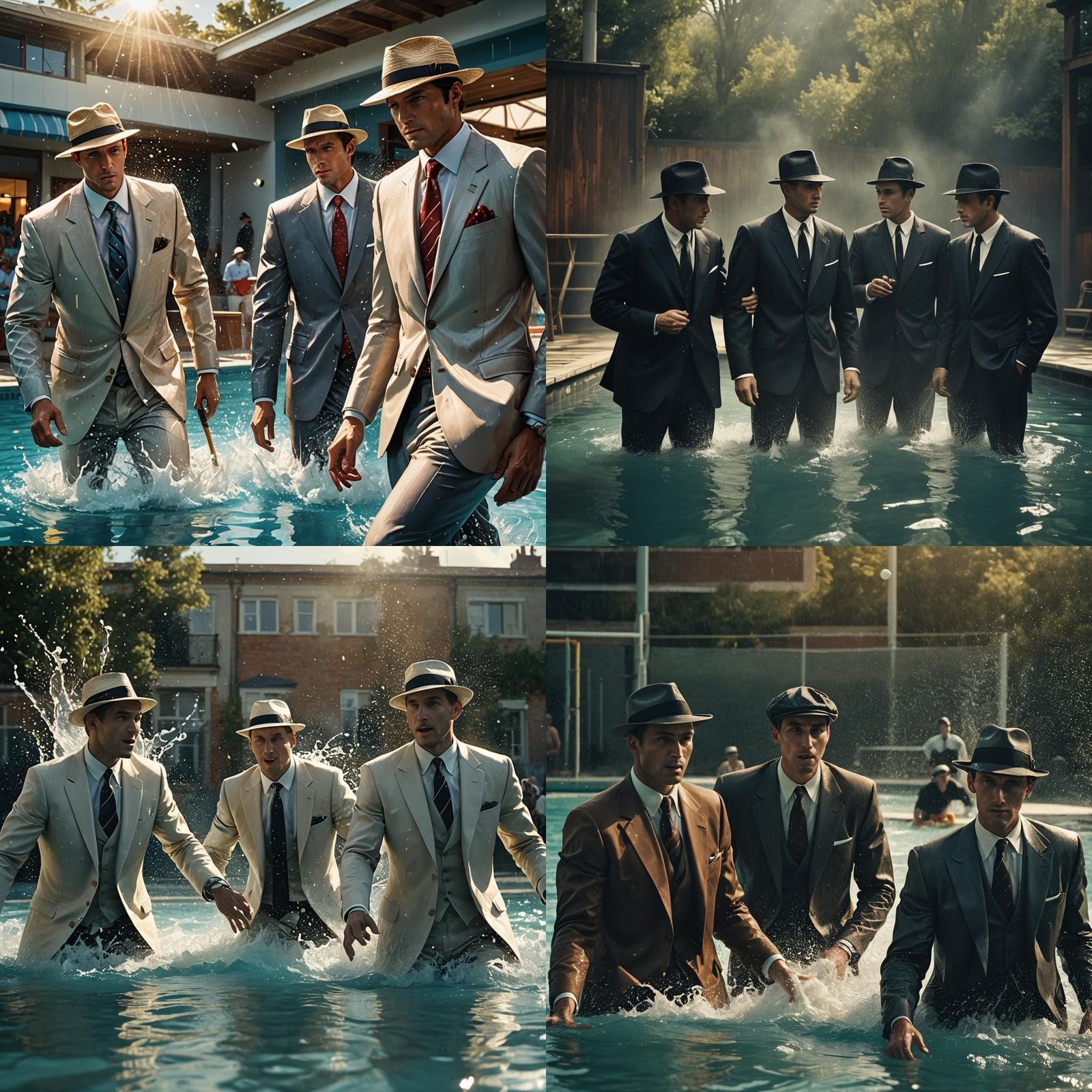 Men's Water Polo in Suits and Hats