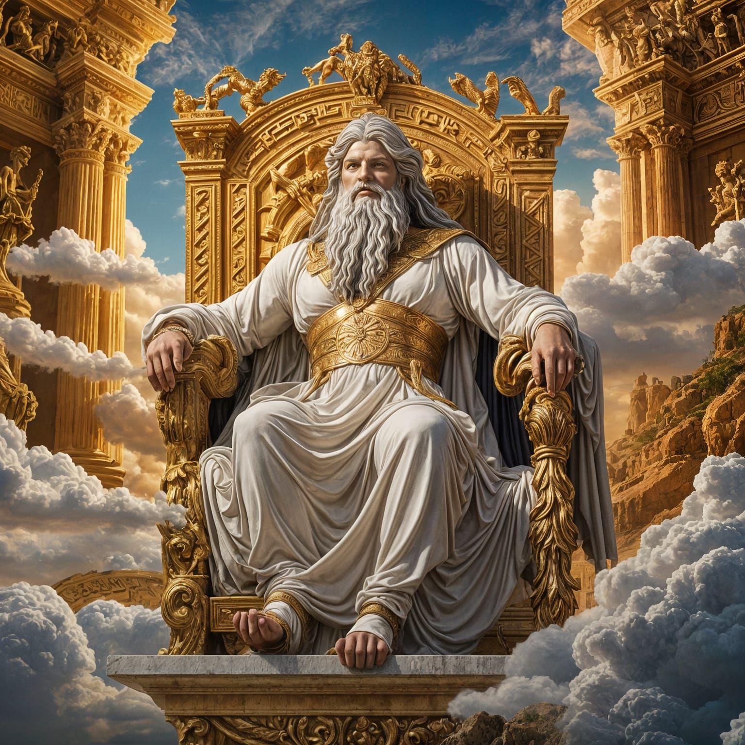 Fantasy Caricature of Zeus