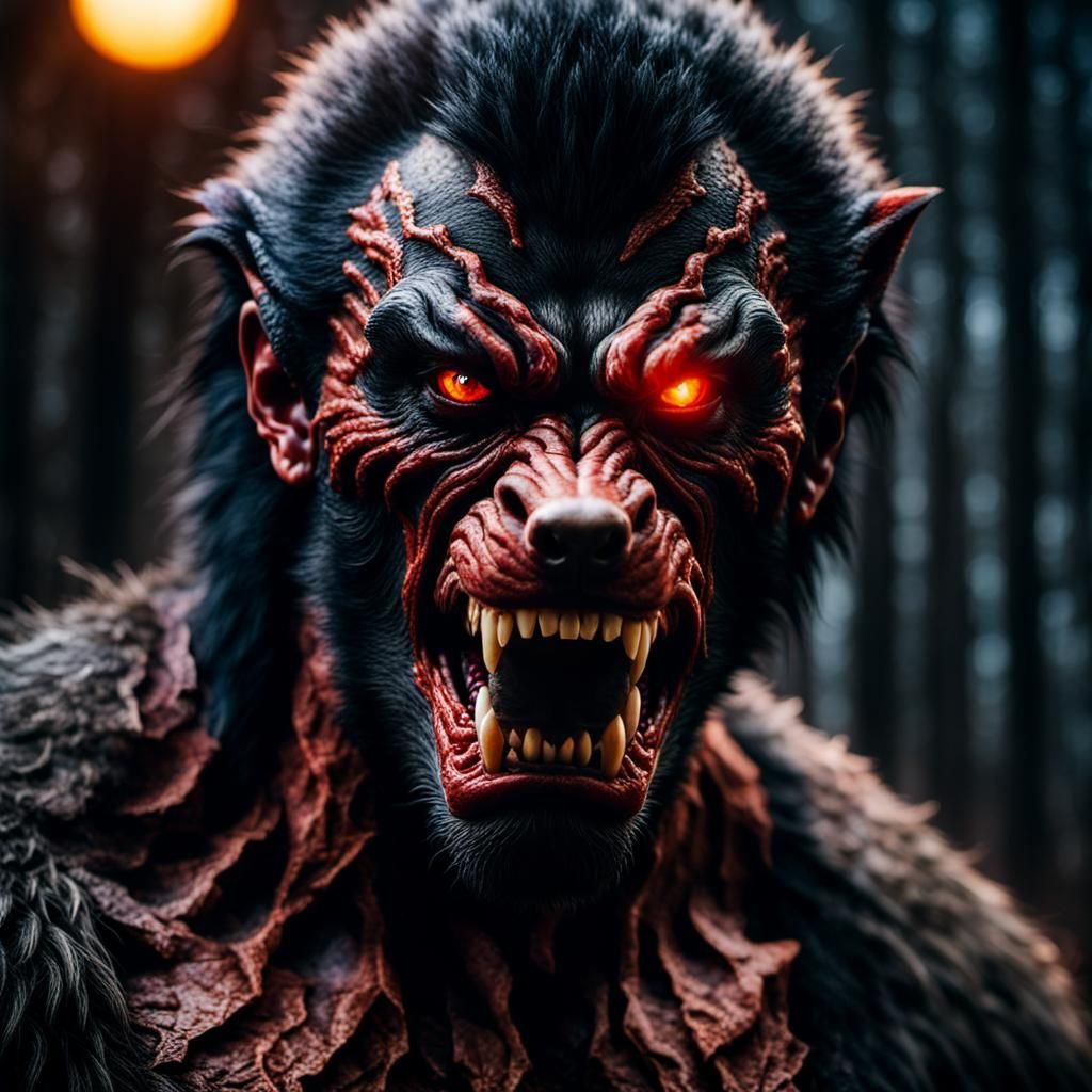 Man's Werewolf Transformation in Sharp Focus