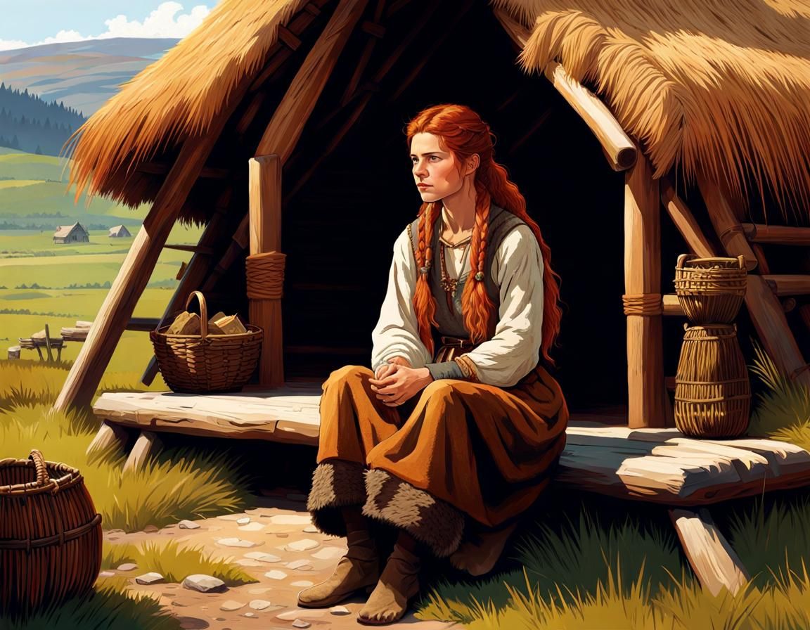 Neolithic Hunter-Gatherer in Furs: Digital Matte Painting