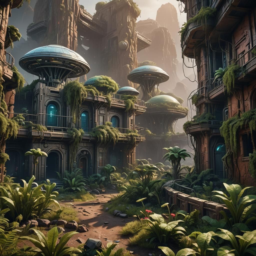 Aliens Escape Prison in Detailed Matte Painting