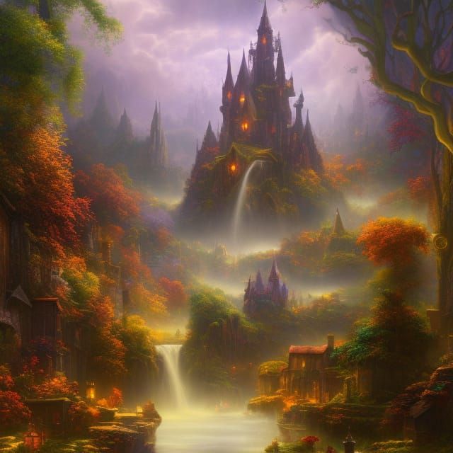 Enchanting Wizard's Workshop: A Fantastical Artscape