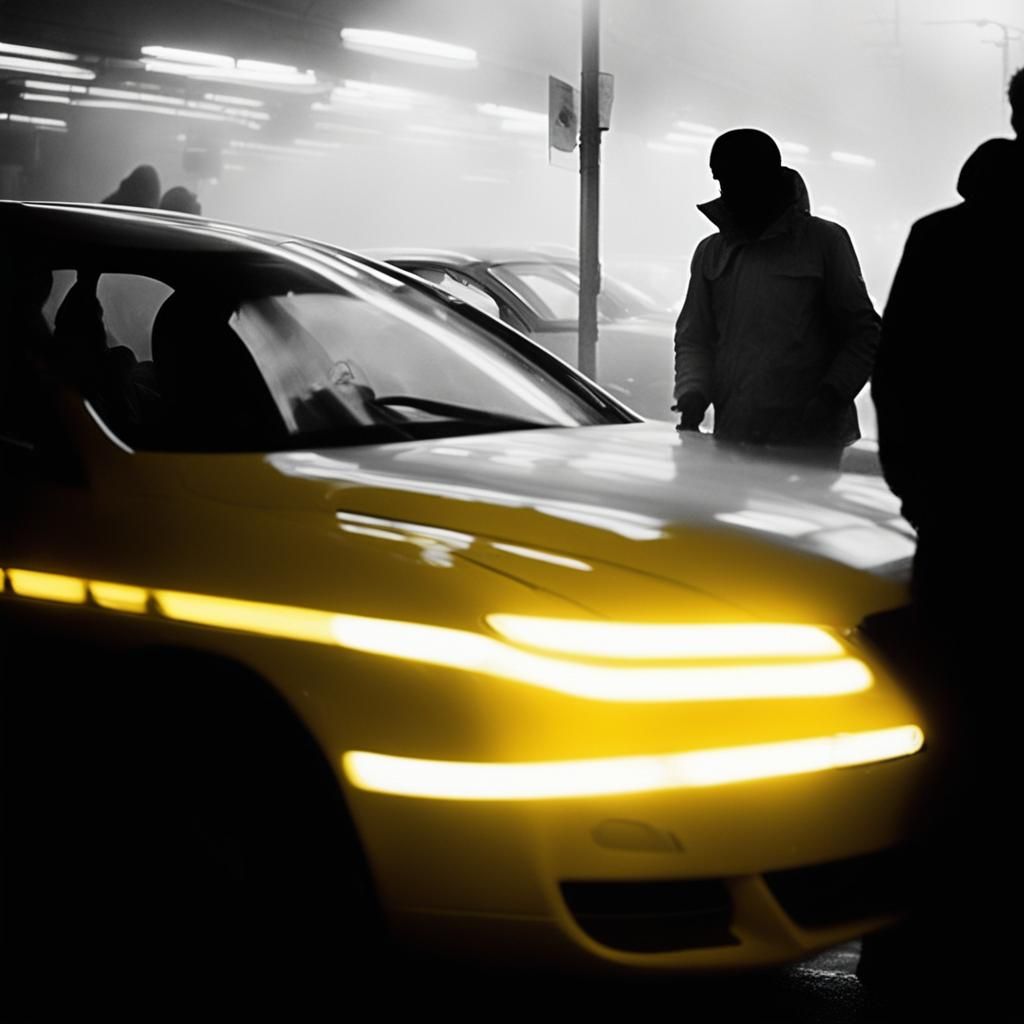 Neon Mannequins in Grainy Black and White Photography