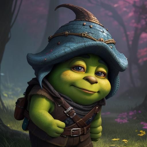 Shrek Minion Hybrid in Fantasy Art Style
