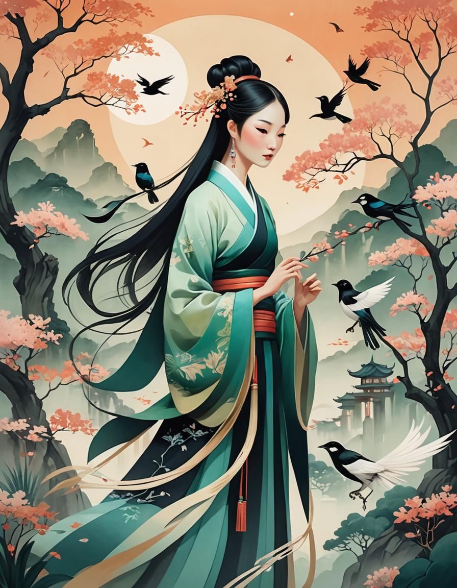 The Cowherd and Weaving Maid: Chinese Abstract Art