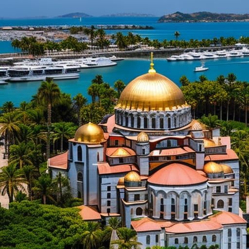 Tropical Island Cathedral: Hagia Sophia Inspired Architectur...