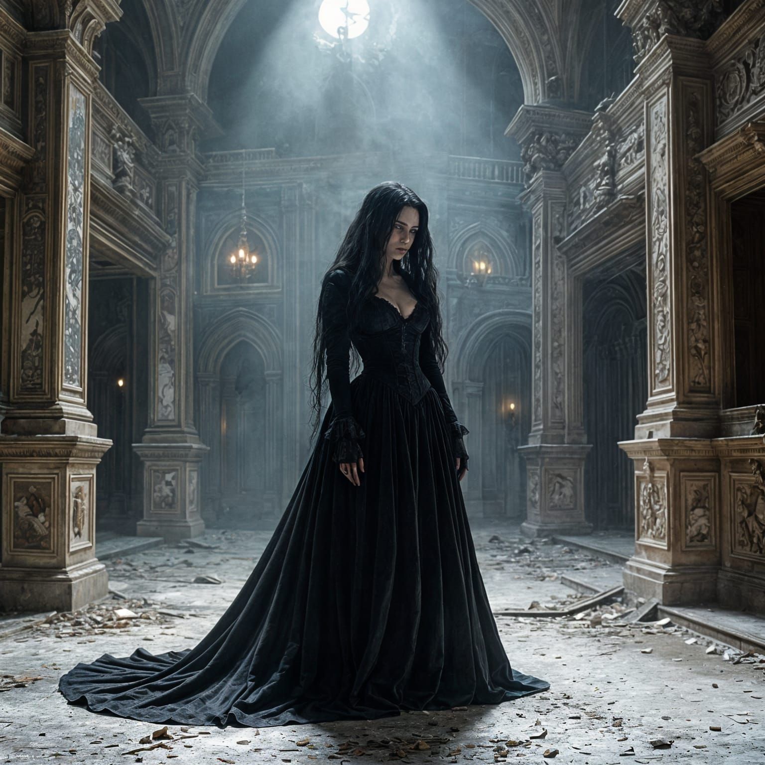 Spectral Figure in Abandoned Opera House