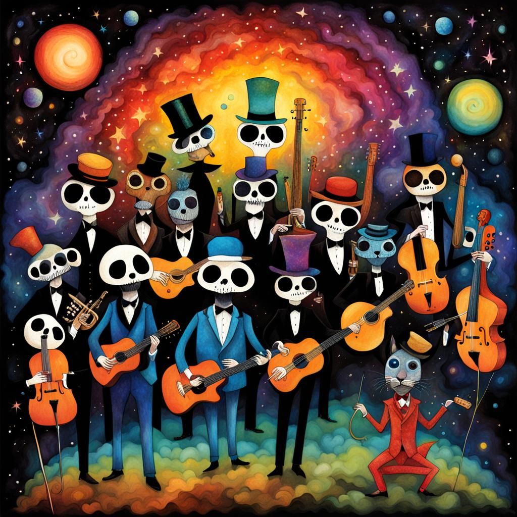 Cosmic Cabaret Band in Smokey, Crowded Club