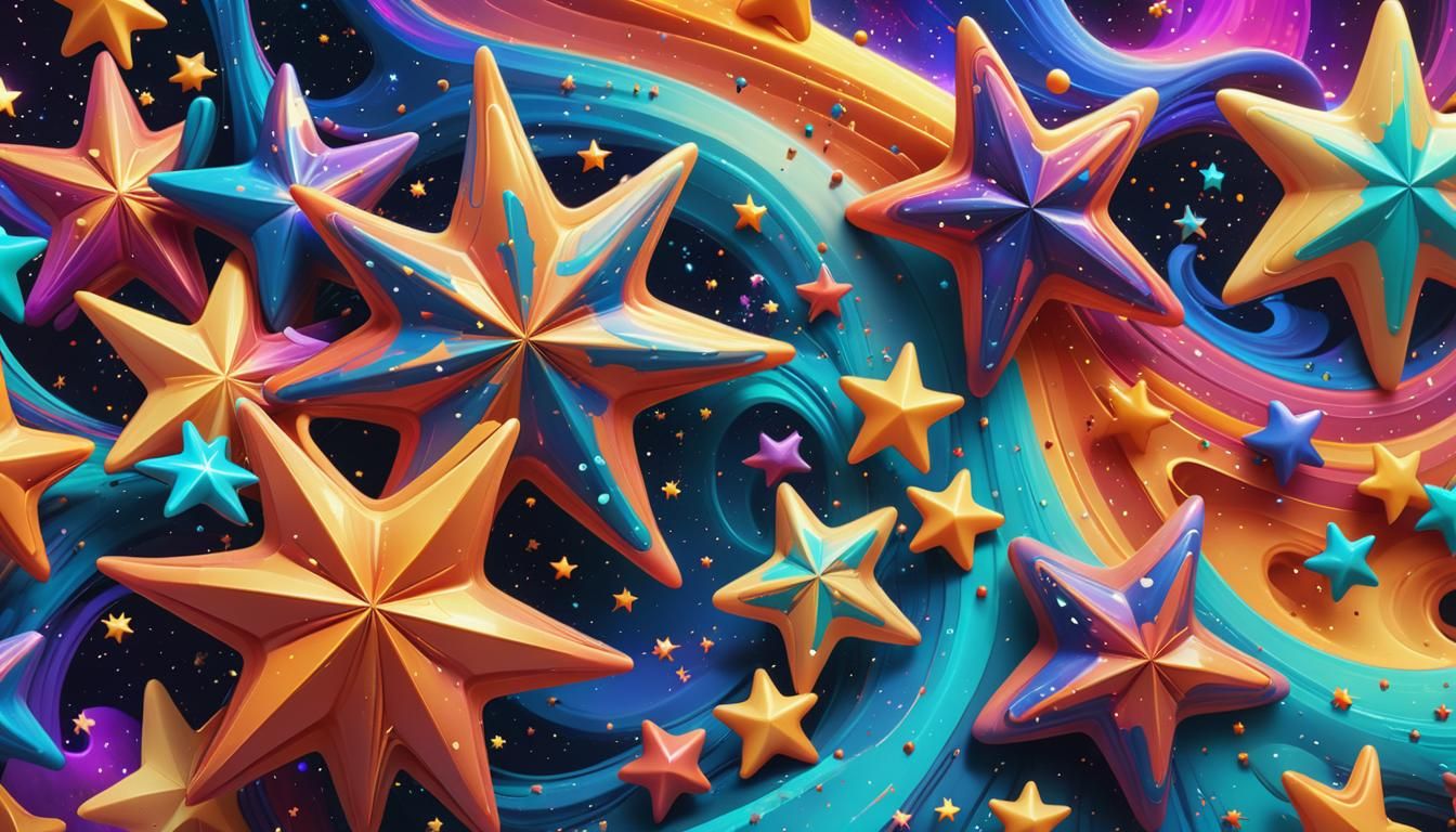 Vibrant Star Cluster in a Fantastical Dance