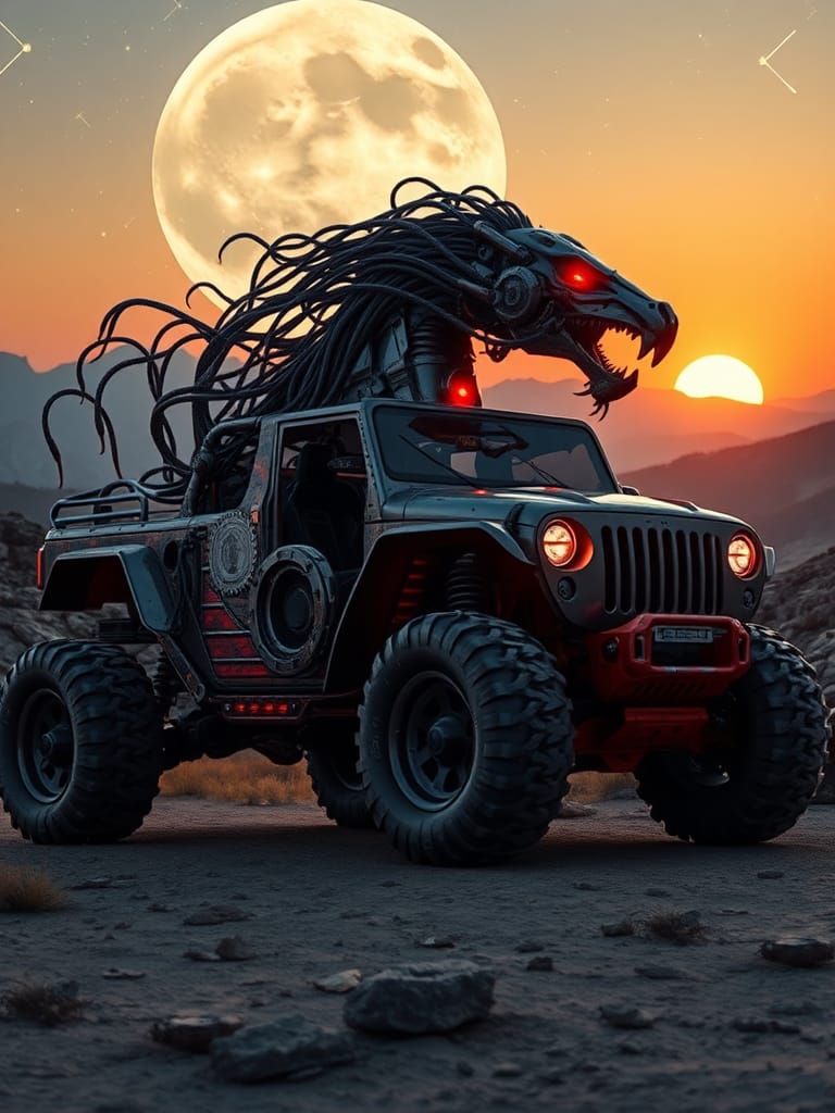 futuristic robotic jeep,