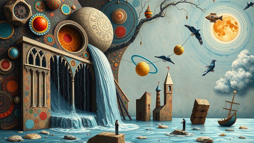 Vibrant Mixed Media Portrait in Impasto Style