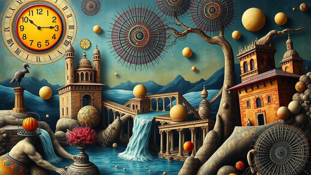 Gothic Nomadic Spirit Dances in 3D Mixed Media