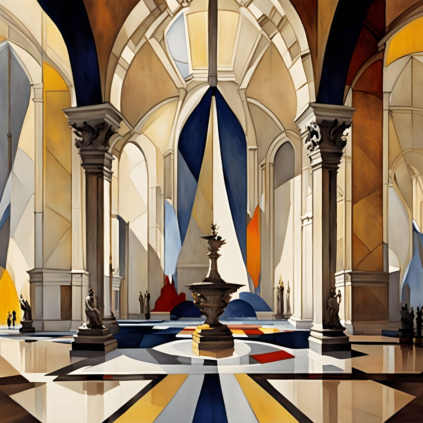 Interior view of great hall