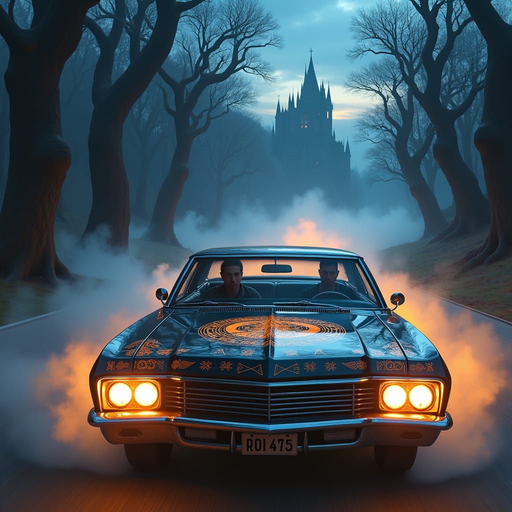 Winchester Brothers' Mystical Highway Ride: Matte Painting