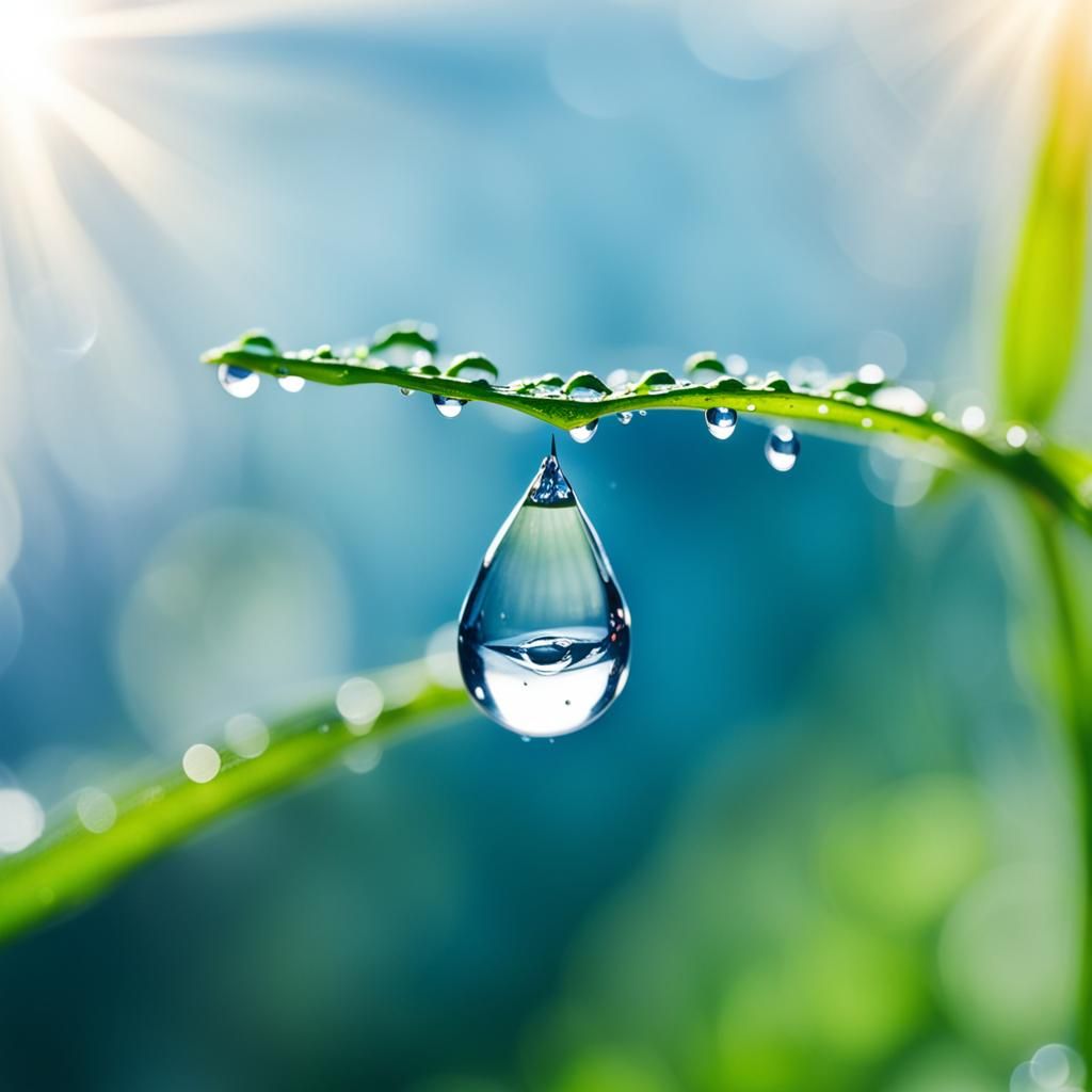 Macro Raindrop in Divine Sunshine: Soft Focus