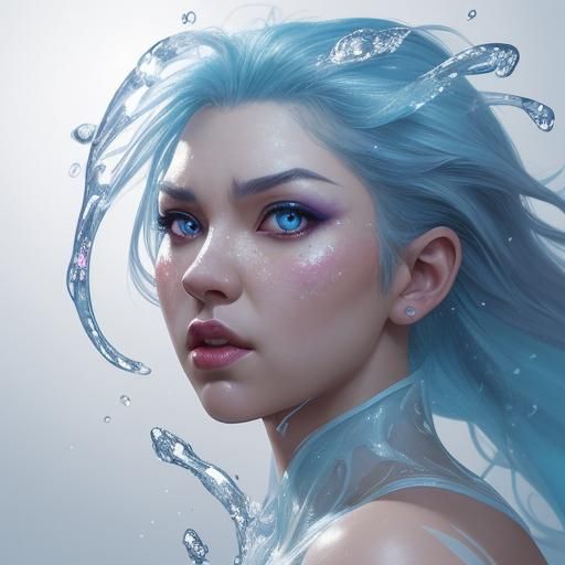Ice Spice: Hyperrealistic Portrait in Splash Art Style
