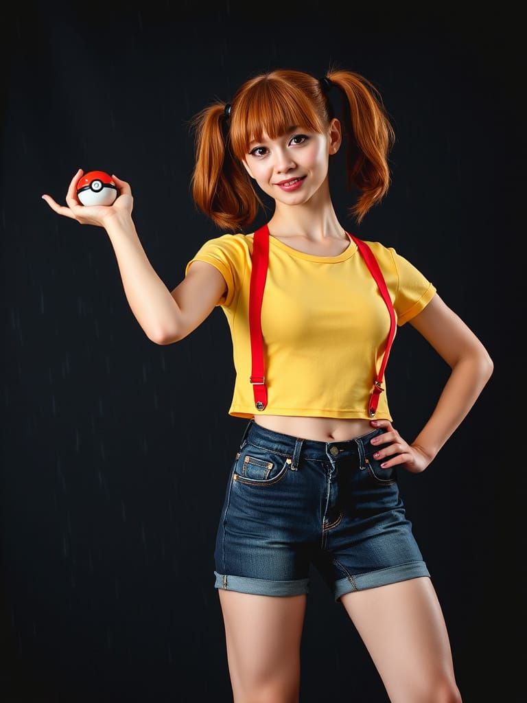 Cosplay of Misty from Pokémon with Pokéball