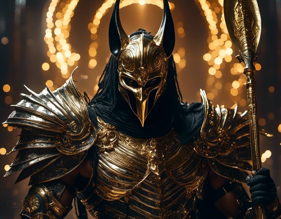 Anubis in Golden Battle Armor