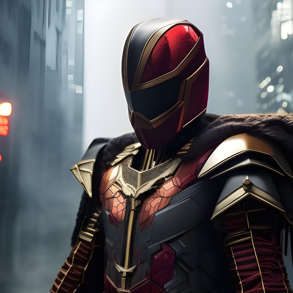 Cyberpunk Techwear Anime in Golden Ratio