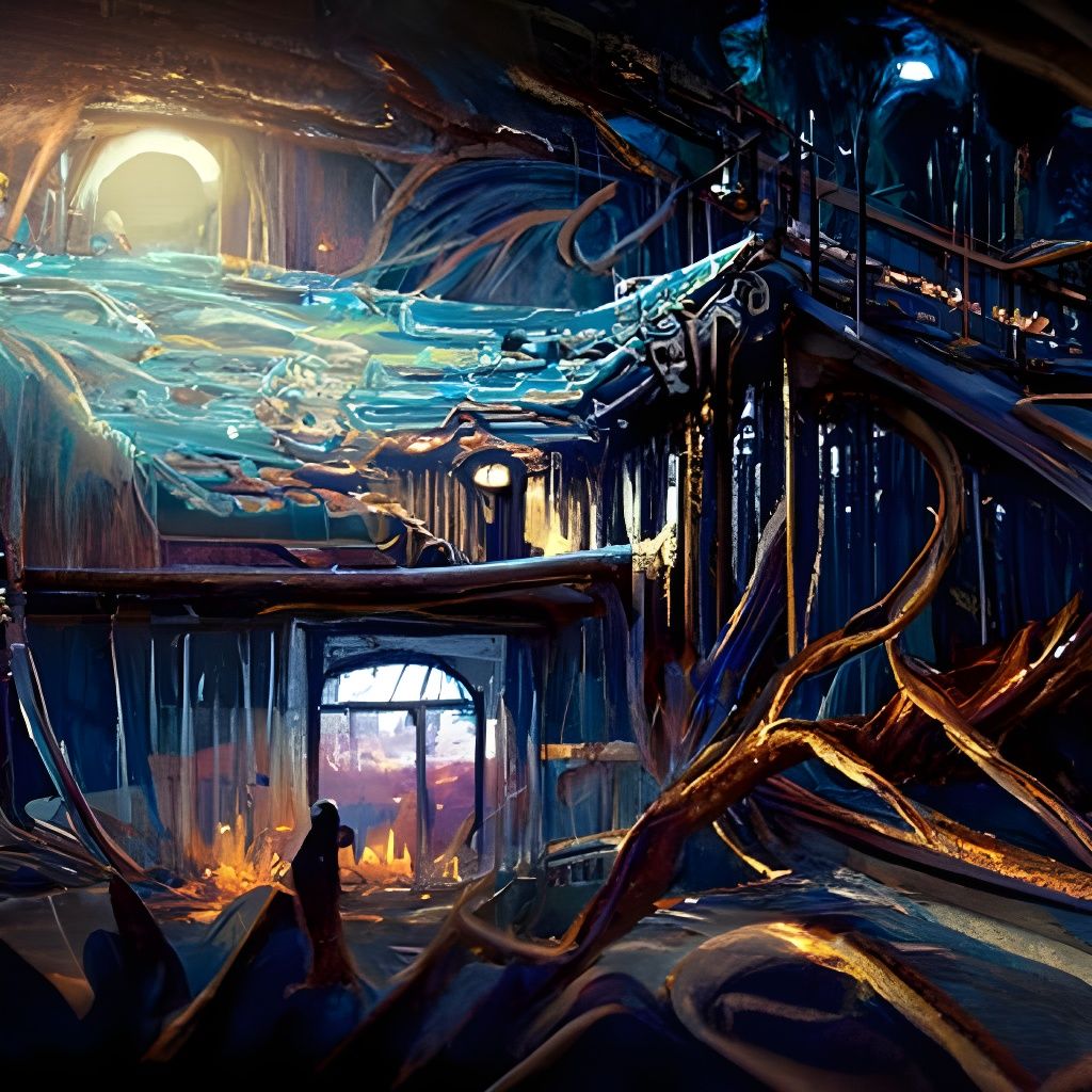 Obsidian Room: Detailed Matte Painting