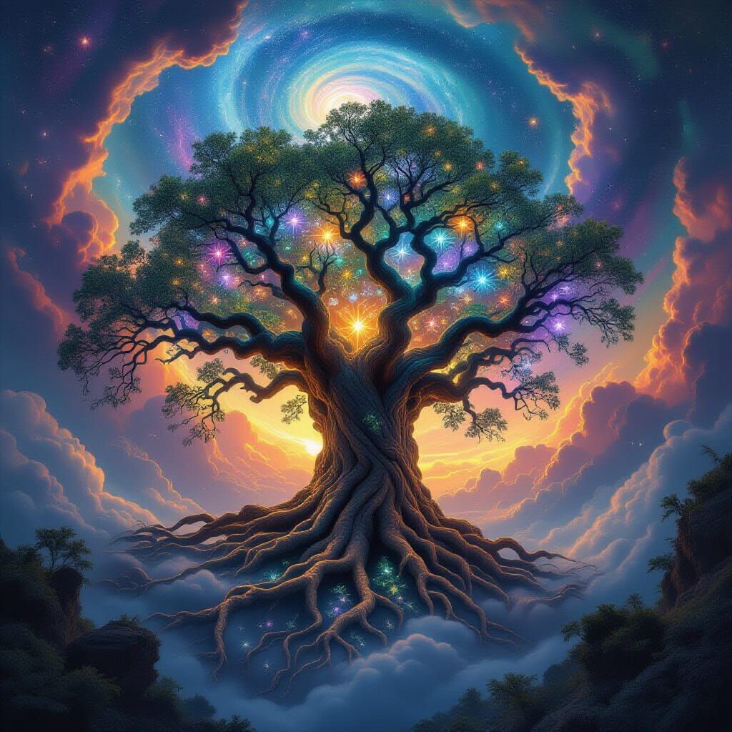 Colossal Ancient Tree Reaching for Galaxies