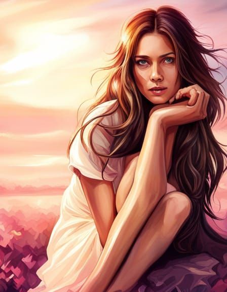 Arwen Elf Queen Color Pencil Illustration