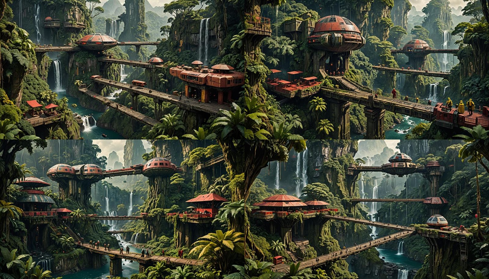 Star Wars Jungle Base with Merchant Stalls