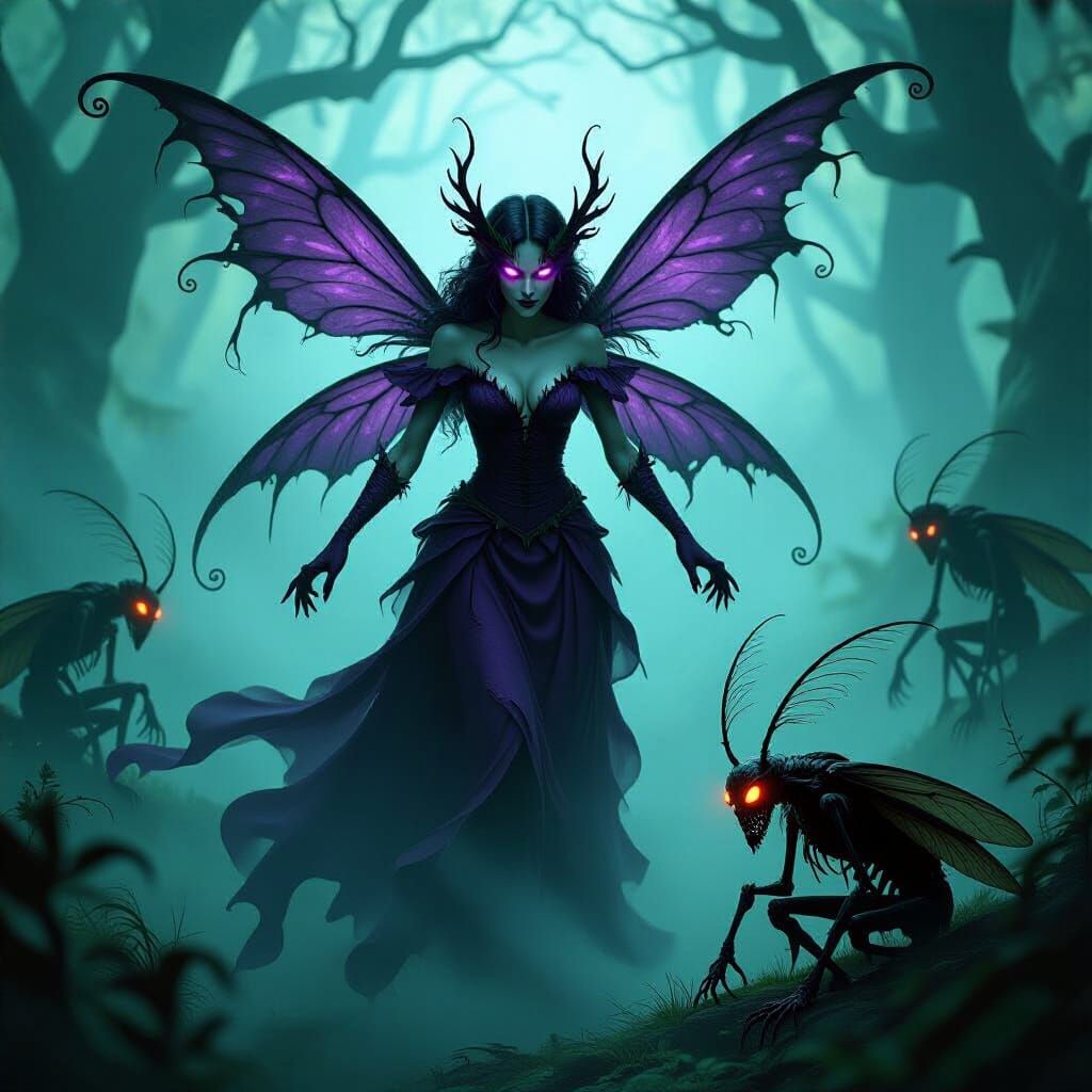 Sinister Fairy Witch in Enchanted Forest