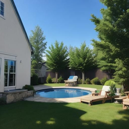 Simple AI-Generated Backyard Scene