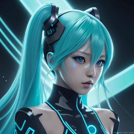 Miku Hatsune in Tron Regalia
