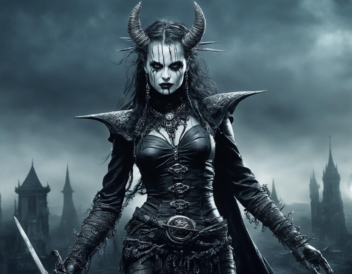 Erotic Bogey Seductress in Dark Fantasy Style