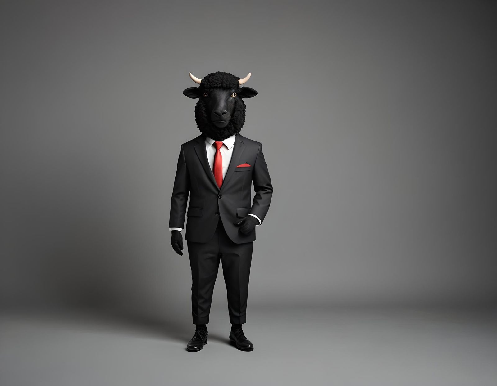 Black Sheep in a Suit: A Humorous Portrait