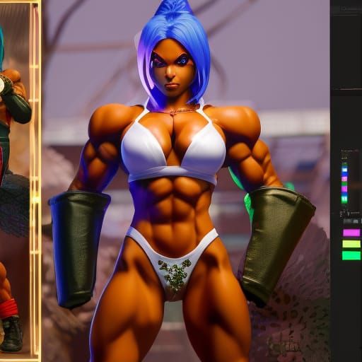Anime Bodybuilder: Streets of Rage Character Design