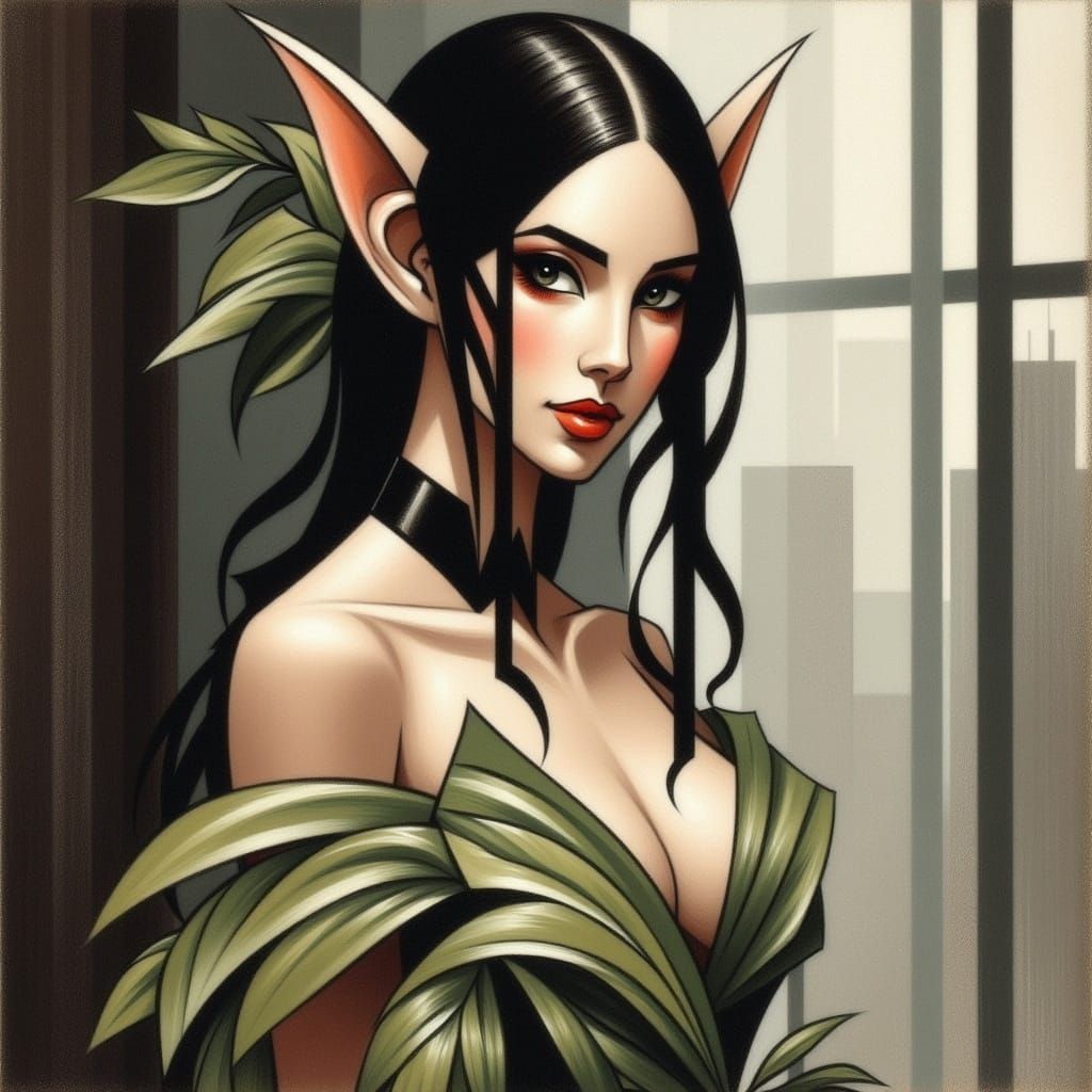 Female Elf in Chicago: Character Design