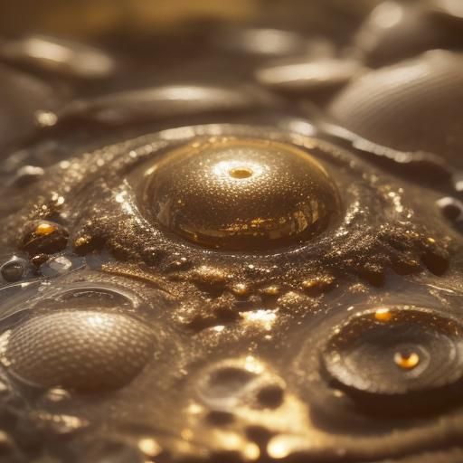 Muscular Cop Sinking in Quicksand: Macro Photography