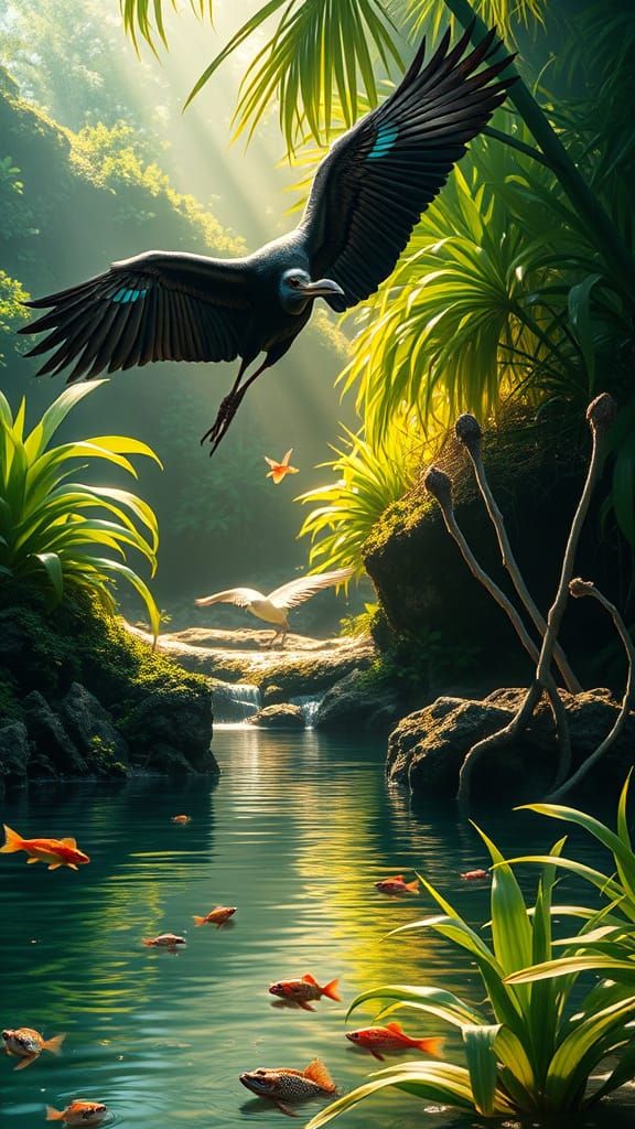 Egyptian spring time black ibis