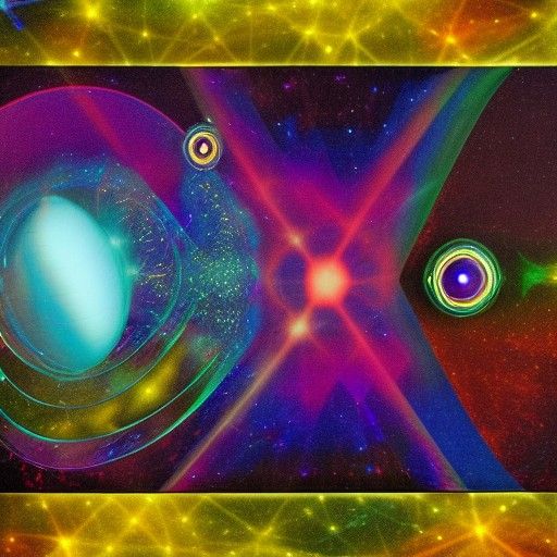 Holographic Cosmic Skateboard Illustration in 8K