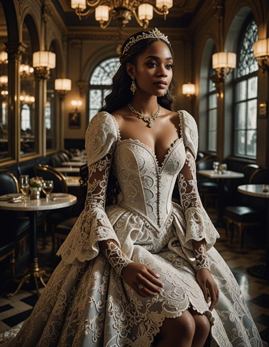 Gothic Surrealism: Dominican Woman in Wedding Dress