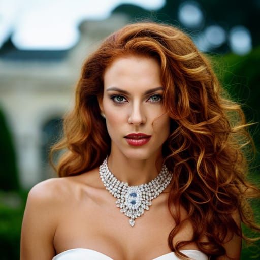 Brazilian Supermodel with Diamonds: Hyperrealistic Portrait