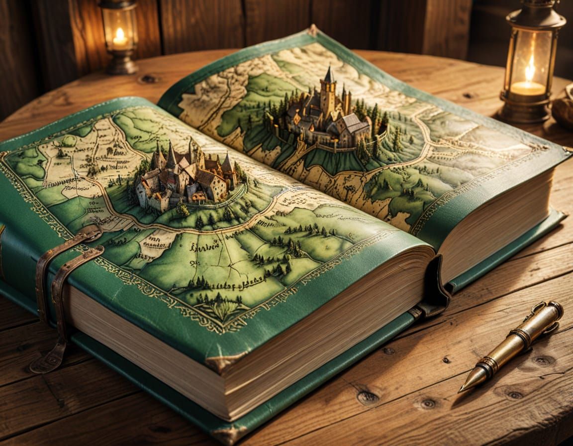 Fantasy Book Reveals 3D Medieval Village Map