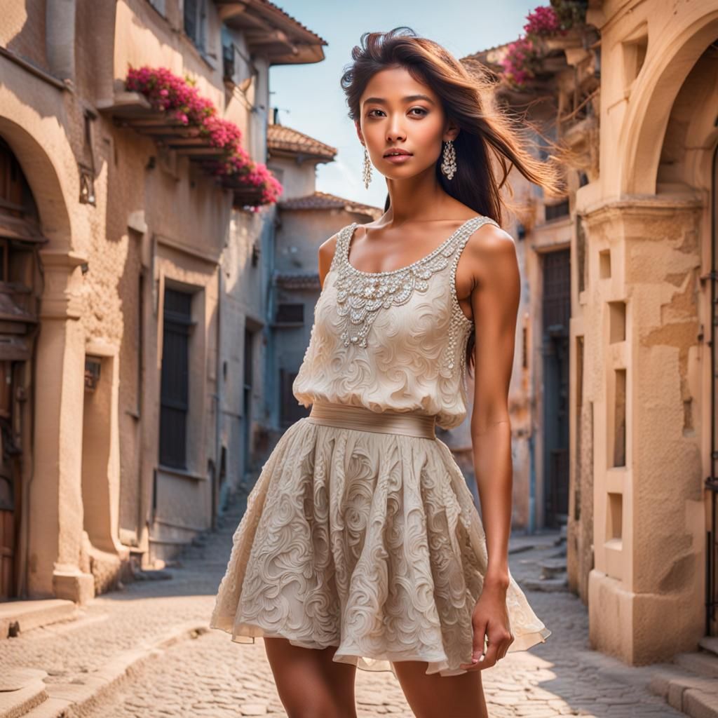 Attractive Woman, Full Body Portrait