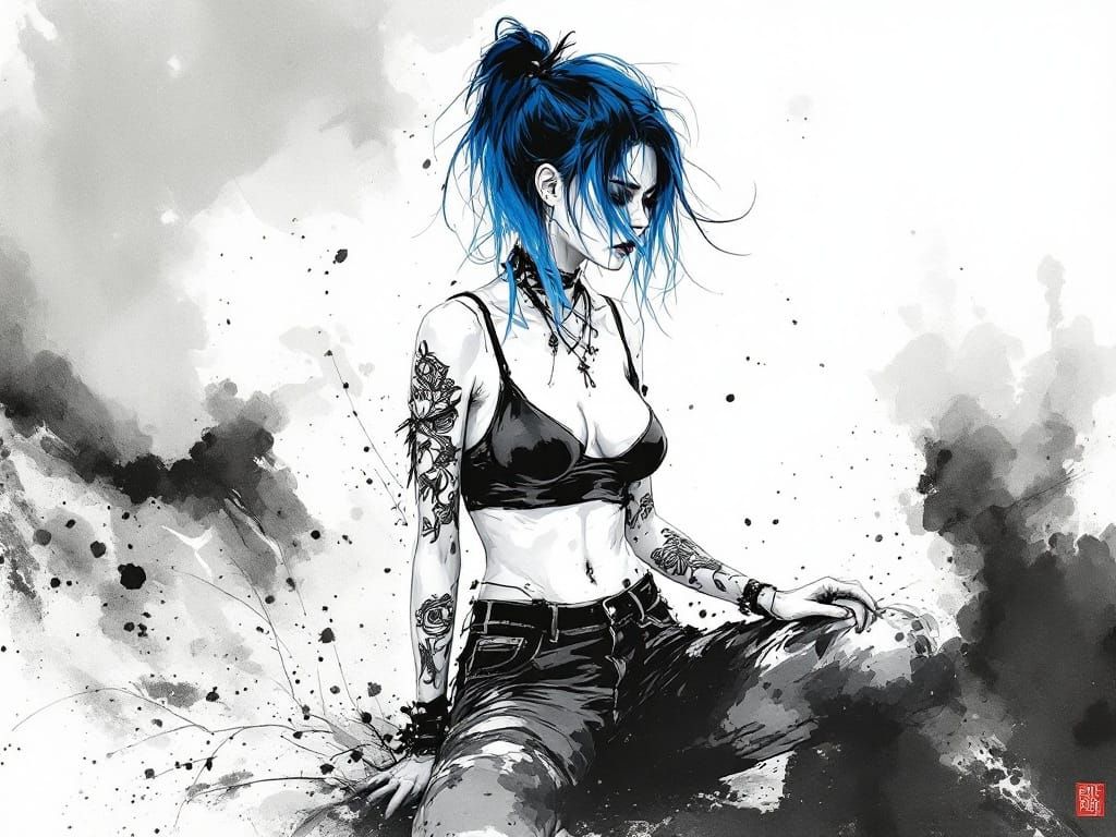 Surreal Punk Goddess Emerges from Whispers of Ash